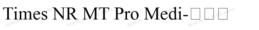 Times NR MT Pro Medi字体转换
